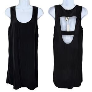 Gypsy 05 Black Sleeveless Cutout Back Silk Mini Dress Small NWT